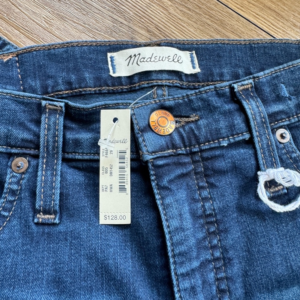 Madewell 10" High-Rise Skinny Jeans in Hayes Wash NWT - Picture 2 of 5